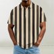thumbnail image 1 of Blusa y camisa de manga corta con cuello vuelto para hombre, informal, de moda, de color liso, con botones, solapa y hebilla de gancho, camiseta de manga corta de poliéster para hombre., 1 of 5