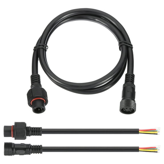 Uxcell 3.28Ft 20AWG IP67 6 Pin Extension Cable Wire with 7.87" Male Female Connector kit