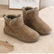 thumbnail image 3 of Botas de nieve de suela gruesa para mujer, de invierno, con forro polar integrado, cortas, bajas, antideslizantes, cálidas, acolchadas de algodón, 3 of 6