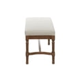 thumbnail image 5 of DecMode Wood Bench with Burlap Seat, Brown, 5 of 11