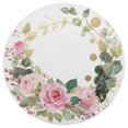 thumbnail image 5 of 15 Inch Round Grid Plate Mats Heat Non-Slip Resistant PVC Placemats for Kitchen Dining Table Decor Pink Roses and Greenery Wreath 1PCS, 5 of 5
