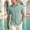 Green, variant on Ceisia Men's Short Sleeve Casual Button Down Shirt Solid Color Cotton Polo with Chest Pocket Relaxed Fit Everyday Basic Top Gifts for Father Green S