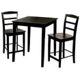 thumbnail image 3 of International Concepts 3 Piece Gathering Height Dinette Set in Black, 3 of 5