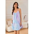 thumbnail image 6 of Ekouaer Nightgowns for Women Spaghetti Strap Sleepwear Sleeveless Sleep Dress with Pockets, 6 of 6