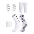 thumbnail image 2 of Calcetines de fútbol antideslizantes, fáciles de usar, prácticos y multifuncionales. Blanco, 2 of 9