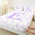 thumbnail image 3 of Castle Fairy Bowknot Alphabet E 3pcs Twin Sheet Sets for Teens,Dreamy Princess Twin Fitted Sheet,Kawaii Bow Breathable Flat Sheet,Breathable Home Decor, 3 of 7