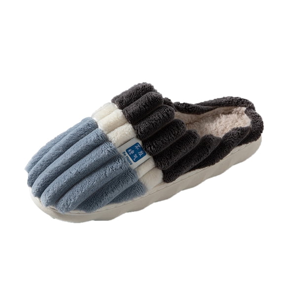 NOKIO Men'S Closed-Toe House Shoes Men'S Microfiber Slippers Men Slippers Autumn And Winter Fashion And Comfortable Indoor And Outdoor Color Blocking Non Slip Flat Novelty Men'S Slippers