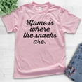 thumbnail image 2 of Kids Home Is Where The Snacks Are T-shirt, Youth Kids Boy Girl T-Shirt, Snack T-shirt, Food Shirt, Foodie Shirt, Light Pink, Small, 2 of 4
