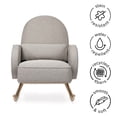 thumbnail image 2 of Nursery Works Compass Rocker in Performance Grey Eco-Weave with Rose Gold Legs, 2 of 7