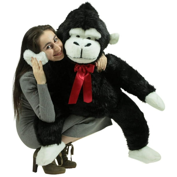 American Made Giant Stuffed Monkey 40 Inch Soft Black Big Stuffed