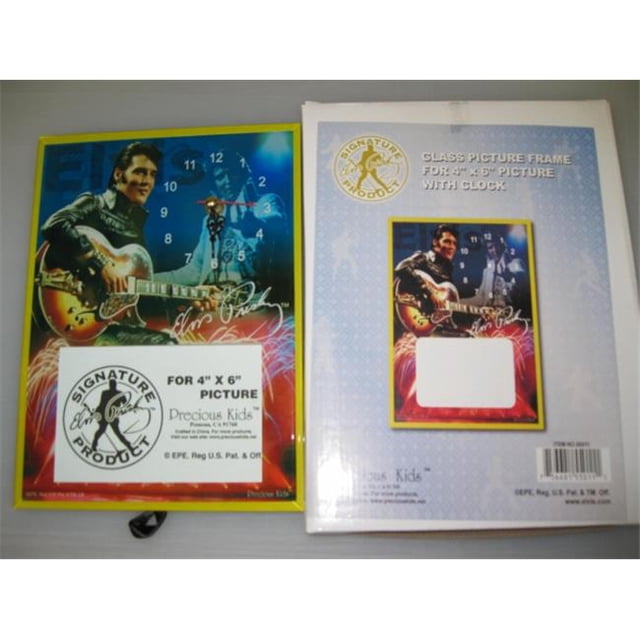 Precious Kids Elvis-Glass Photo Frame With Clock