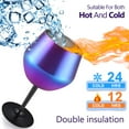 thumbnail image 7 of Water Bottle Premium Stainless Steel Wine Glass with  , 14oz Capacity ,Double Wall Insulated Unbreakable Goblets| with Removable,Non-Slip Base for Friendship Birthday Party Supplies Outdoor barbecue, 7 of 7