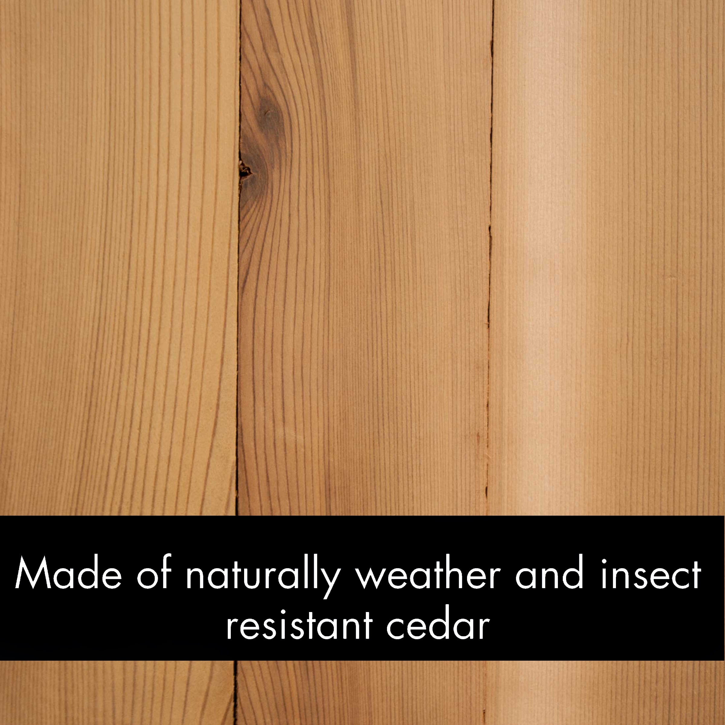 Woodlink Cedar Suet Feeder for Birds, Hanging Cedar Bird Feeder, Holds 2 Suet Cakes