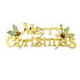 thumbnail image 1 of 25cm MERRY CHRISTMAS Door Hanger Christmas Tree Ornament Holiday Signs Decoration Party Decorative (Gold), 1 of 4