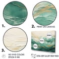 thumbnail image 3 of Designart "Fusion Of Gold And Black Gentle Waves V" Abstract Shapes Floater Framed Wall Art Living Room, 3 of 5