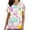 #2 Pink, variant on Luxalzxs Easter Scrub Tops Women Short Sleeve Nursing Uniform with Pockets Stretchy Bunny Eggs Print V-Neck Holiday Workwear Medical Scrub Shirts