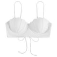 thumbnail image 1 of FhsagQ Ensembles de Maillots de Bain Rouges pour Femmes Haut de Bikini à Bretelles Ouvert à l'Entrejambe Hauts de Maillot Rehausseur Hauts de Maillot de Bain pour Femmes avec Armatures Hauts de Maillot de Bain Femmes Ensembles de Maillots de Bain Résille Blanc P, 1 of 7