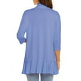thumbnail image 5 of Turilly Womens Jackets Ladies Clearance, Women's 3/4 Sleeve Fashion Casual Comfortable Solid Color Cardigan Top Blouse, 5 of 5