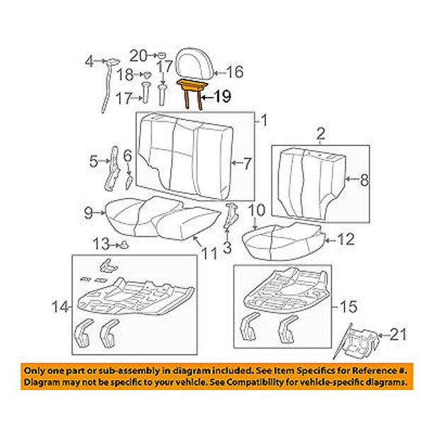 Jeep CHRYSLER OEM 9902 Grand Cherokee Rear SeatHeadrest Hinge Right