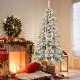 thumbnail image 1 of Costway 1 PCS 6 FT Artificial Xmas Tree Hinged Christmas Tree with 589 Flocked Branch Tips, 1 of 10