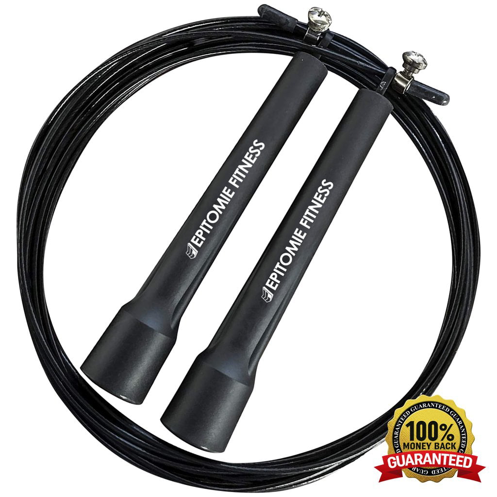 Steel Skipping Rope With Counter Speed Rope Black Workout Training Fitness Crossfit 