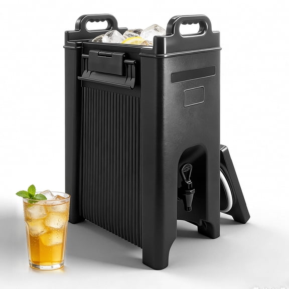 EVGTTI 5 Gallon Insulated Beverage Dispenser,Food-grade LLDPE Hot and Cold Beverage Server,Thermal Drink Dispenser Cooler with 0.98 in PU Layer Two-Stage Faucet Handle