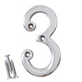 thumbnail image 1 of RCH Hardware NO-BR2271-100 Brass House Number, 4 Inch, Polished Chrome, 1 of 1