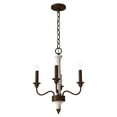 thumbnail image 2 of Hunter - Teren 4-light Distressed White, Small Chandelier, Dimmable, Formal Style, Candle Shaped, for Bedrooms, Dining, Living Rooms - 19279, 2 of 8