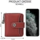 thumbnail image 2 of Wallet For Women, Genuine Leather Small Rfid Blocking, Bifold Zipper Pocket Card Holder With Id Window, Elegant Design, Compact Size, Anti-Digital, 2 of 5