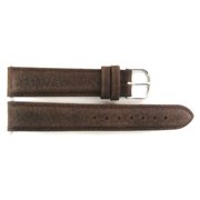 18MM BROWN PADDED DISTRESSED SUEDE LIKE LEATHER BAND FITS SWISS ARMY