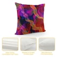thumbnail image 4 of Creowell Throw Pillow Case Colorful Rainbow Chaotic Waves,Waist Lumbar Cushion Cover Sofa Home Decorative, 4 of 5