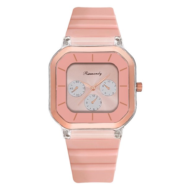 La correa casual de la moda mira el vestido pequeño del reloj del cuarzo del dial de las señoras del gel de sílice Wmkox8yii gfajkfgbkjabf1571