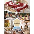 thumbnail image 6 of Red Ombre Tablecloth Rectangle Table Cloths 54x108, Waterproof Tablecloth Outdoor Table Cloth, Farmhouse Chic Tie Dye Abstract Retro Art Washable Table Cover for Kitchen Dinning Party, 6 of 8