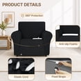 thumbnail image 4 of JIATER 1-Piece Sofa Cover Stretch Couch Cover Washable Sofa Slipcover Furniture Protector for Loveseat Sofa,Black, 4 of 7