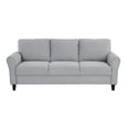 thumbnail image 6 of Living Room Casual 2pcs Sofa Set Dark Gray Textured Upholstered Sofa Loveseat Couch Rounded Arms, 6 of 7