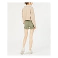 thumbnail image 2 of T.D.C. Womens Green Ruffled Shorts 0, 2 of 3