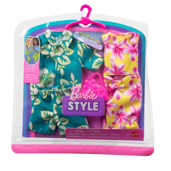 Barbie Fun Fashion Tropical Outfit for Both Barbie Doll And Ken Doll