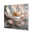 thumbnail image 2 of Designart "Marble Peony Flower Pink Gold III" Floral Peony Metal Art Living Room, 2 of 5