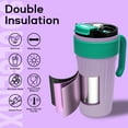 thumbnail image 4 of Soulgenix Stain Steel Water Bottle, 2-in-1 Tumbler Travel Mug with Handle and Straw, Leak Resistant, Purple, 4 of 7