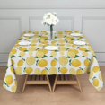 thumbnail image 3 of Yellow Lemon Fruit Slices White Pattern Square Tablecloth,Waterproof Square Table Cover,Wipeable Spillproof Washable Table Cover for Home Kitchen Party Decor 60"x60"(152x152cm), 3 of 6