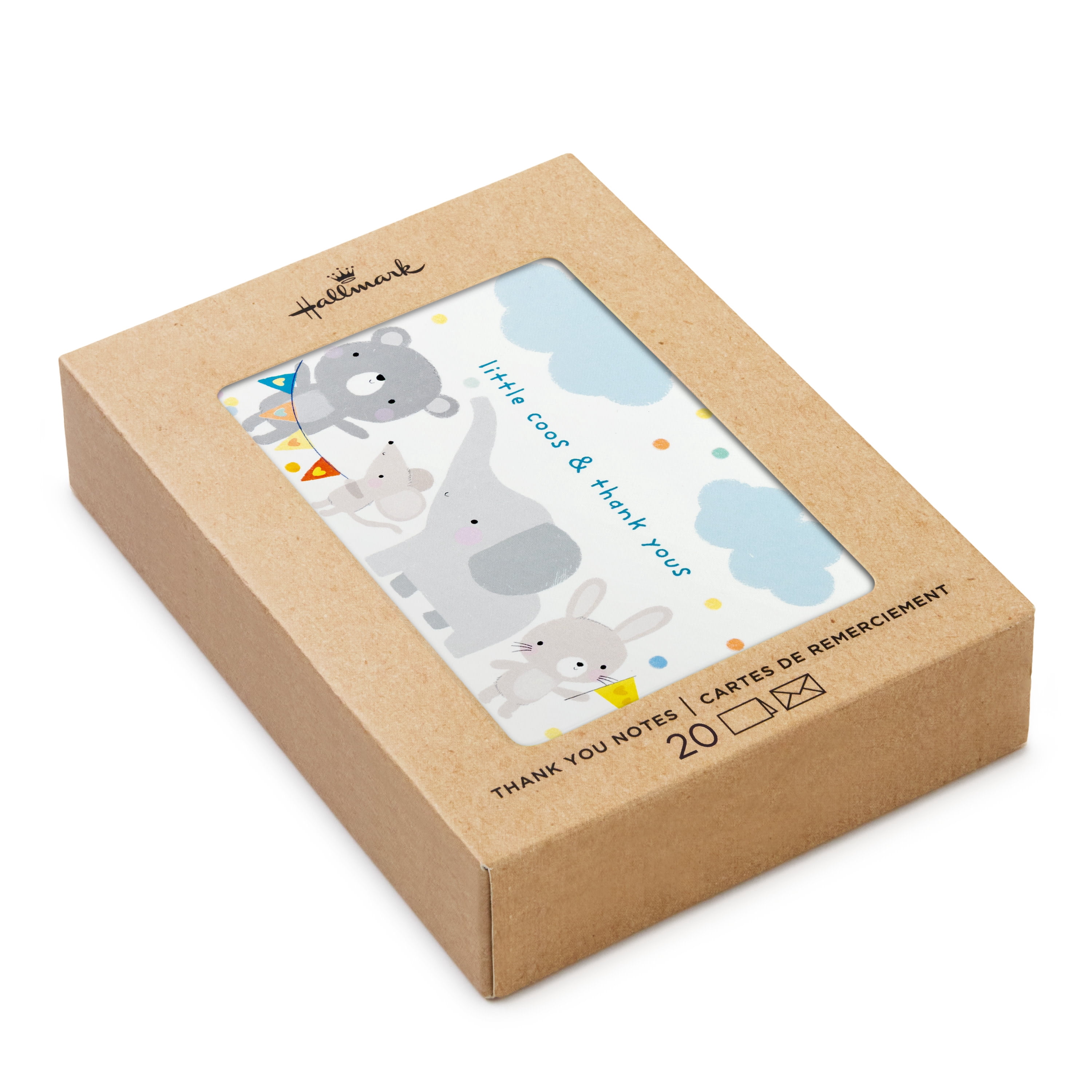 Hallmark Blank Thank You Notes (Baby Animals), 20 Count