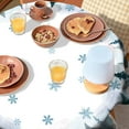 thumbnail image 5 of Winter Snowman Round Tablecloth 60 inch Deer Snowflake Circle Table Cloth Green Tree Tablecloths for Circular Tables for Home Kitchen Picnic Dining Indoor Outdoor, 5 of 8