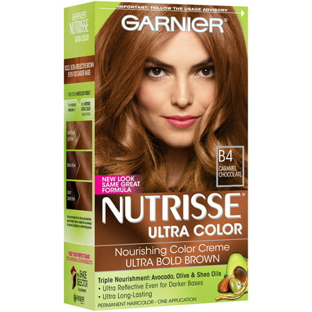 Garnier Nutrisse Ultra Color Nourishing Color Creme, B4 Caramel ...