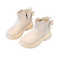 thumbnail image 6 of CAICJ98 Girl Ankle Boots Warm Lined Winter Shoes Side Zipper Round Toe Boots for School Outdoor Girl Toddler Boots (Toddler/Little Kid/Big Kid),11, 6 of 6