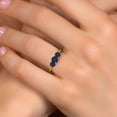 thumbnail image 4 of Gem Stone King 10K Yellow Gold Blue Sapphire Engagement Ring for Women | 1.30 Cttw | Round 5MM | Gemstone September Birthstone | Size 7, 4 of 6