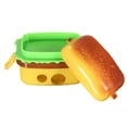 thumbnail image 1 of 1Pc Cute Hamburger Pencil Sharpener with Two Rubbers Erasers Student Stationery, 1 of 5