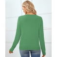 thumbnail image 2 of QUALFORT Women’s 100% Cotton Crew Neck Long Sleeve Pullover Sweater – Soft Lightweight Knit Top, 2 of 6