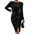 thumbnail image 6 of AJZIOJIRO Women Long Sleeve Swing Dress Summer Spring Dresses Sundress for Women S-2XL, 6 of 7