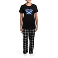 thumbnail image 4 of CafePress - Scotland Flag Women's Dark Pajamas - Women's Short Sleeve Print T-Shirt and Pants Dark Cotton Pajama Set, 4 of 7