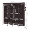 thumbnail image 3 of GoDecor 2 Pendaison Vêtements Rack Organisateur Armoire Armoire de Rangement Durable Garde-Robe Brun, 3 of 5